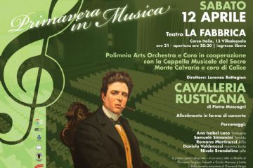 Concerto Cavalleria rusticana il 12 aprile 2025 alle ore 21 al Teatro La Fabbrica