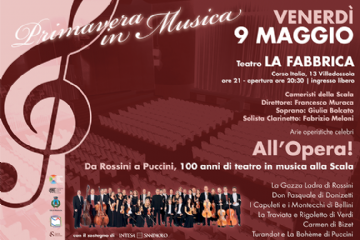 Venerdì 9 maggio 2025 alle ore 21 al Teatro La Fabbrica concerto dei Cameristi della Scala