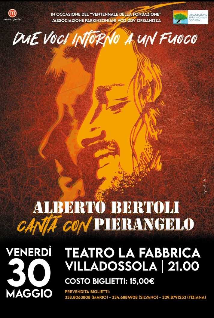Locandina del concerto di Alberto Bertoli canta Pierangelo