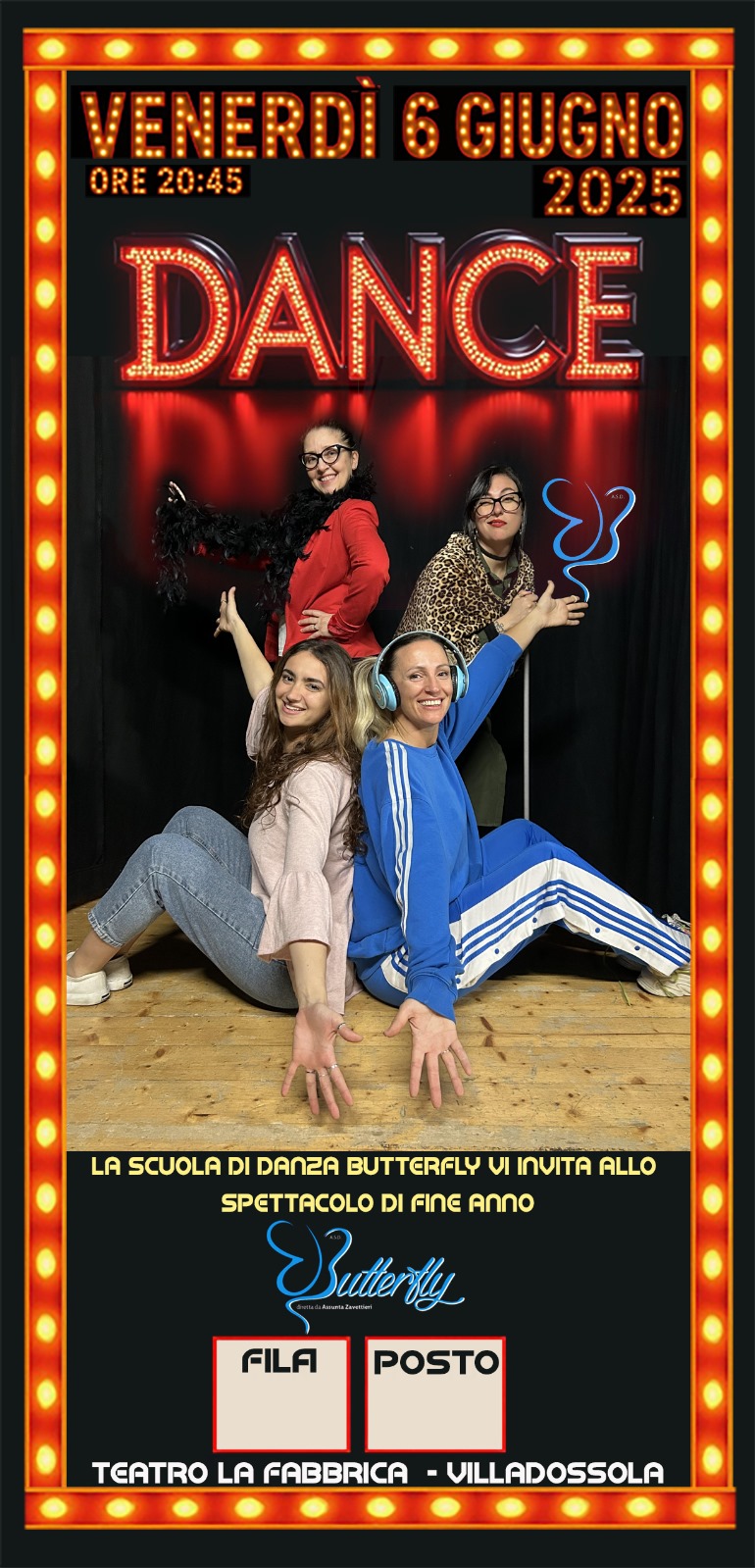 ragazze che sorrido in posa - dance ore 20:45 al Teatro la fabbrica di Villadossola