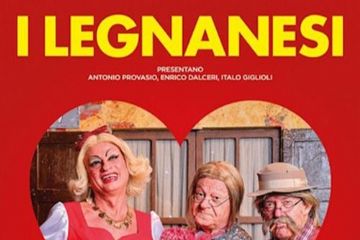 i legnanesi incorniciati in un cuore e scritta promessa d'amore