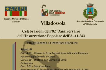 Manifesto colorato con immagine sullo sfondo