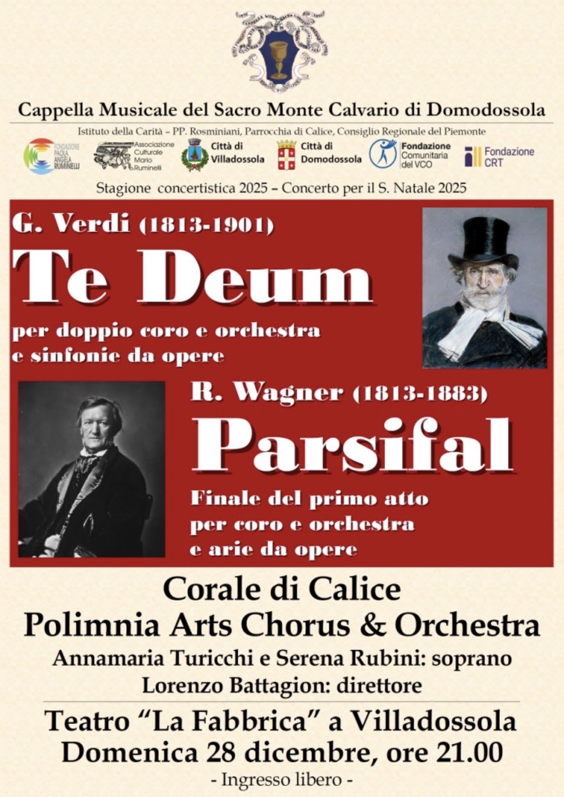 verdi e wagner e informazioni sul concerto