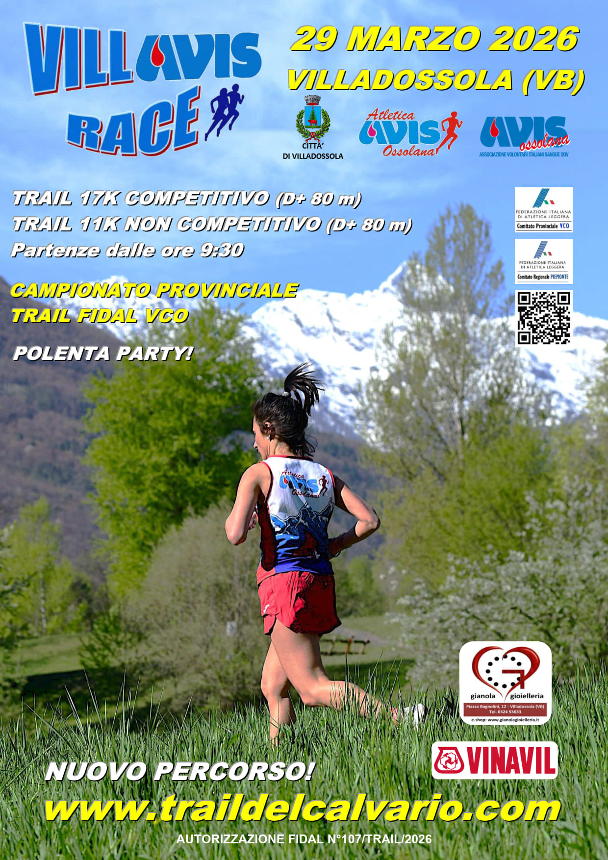 donna che corre sfondo con alberi e montagne